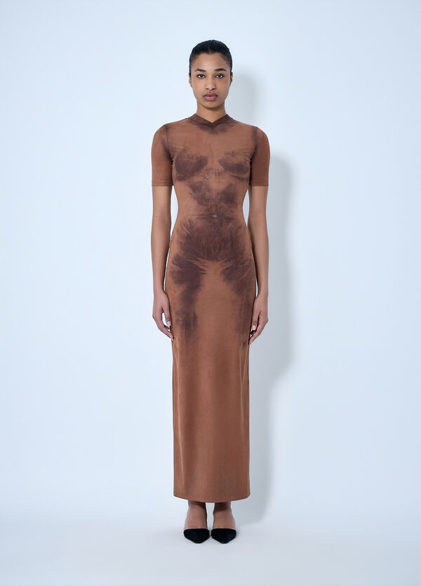 Acne Studios Short Sleeve Maxi Dress Brown acn0264064
